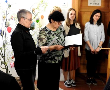 Bogat kulturni program ob odprtju velikonočne razstave je pripravil Kulturni klub Liberius Cerklje ki ga uspešno vodi prof Daniela Močnik